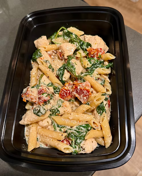 Cluckin Gains Red Protein Pasta